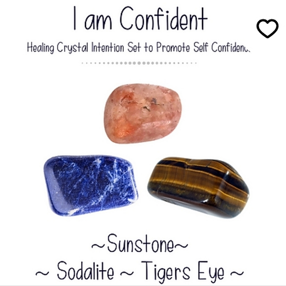 Crystals Set of 3 to promote Self-Confidence